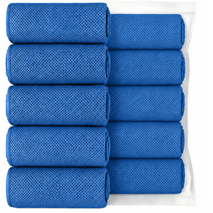 Puomue 5 Pack Cooling Towels, 40 Inches X 12 Inches, Breathable Soft Chilly Microfiber Towel for Yoga, Sport, Running, Workout, Gym, Camping and Fitness, Multicolor
