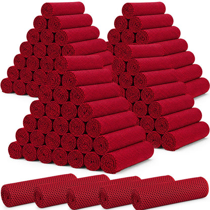 BBTO 100 Pack Cooling Towel - Microfiber Cold Sports Sweat Rags Neck & Face Breathable Ice Chilly Towel for Gym Yoga Golf Workout Beach Accessories