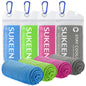 Sukeen [4 Pack Cooling Towel (40"x12"), Soft Breathable Chilly Microfiber Towel for Yoga,Sport,Running,Gym,Workout,Camping,Fitness,Workout & More Activities