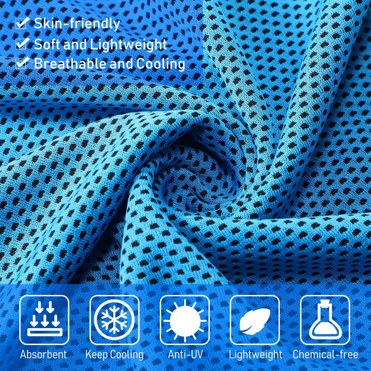 BBTO 100 Pack Cooling Towel - Microfiber Cold Sports Sweat Rags Neck & Face Breathable Ice Chilly Towel for Gym Yoga Golf Workout Beach Accessories