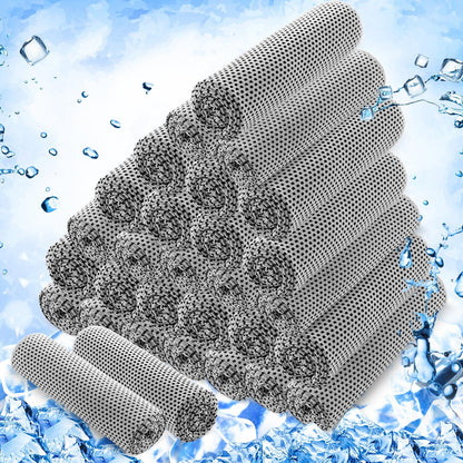Hosuly 30 Pack Cooling Towels, 40"x12" Ice Breathable Soft Chilly Sweat Rag Microfiber Workout Rags for Gym Cooling Towels for Neck and Face for Yoga Golf Sport Running