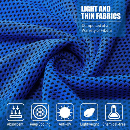 BBTO 100 Pack Cooling Towel - Microfiber Cold Sports Sweat Rags Neck & Face Breathable Ice Chilly Towel for Gym Yoga Golf Workout Beach Accessories