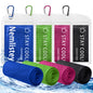 4 Pack Cooling Towels, Soft Breathable Cooling Towels for Neck and Face, Microfiber Gym Towels for Men and Women with Waterproof Bag & Carabiner, Sweat Towel for Yoga, Golf, Hiking, Running