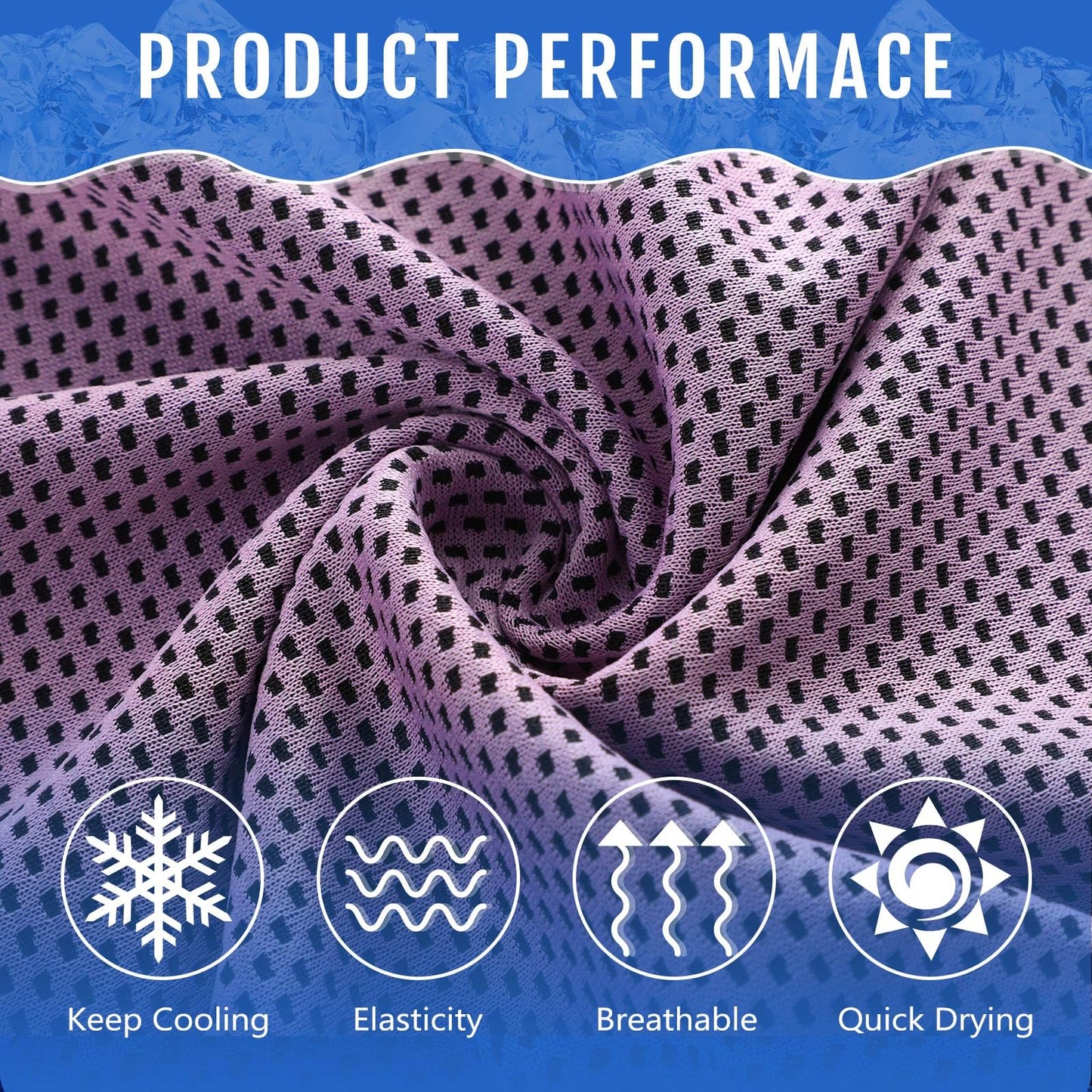 Hosuly 30 Pack Cooling Towels, 40"x12" Ice Breathable Soft Chilly Sweat Rag Microfiber Workout Rags for Gym Cooling Towels for Neck and Face for Yoga Golf Sport Running