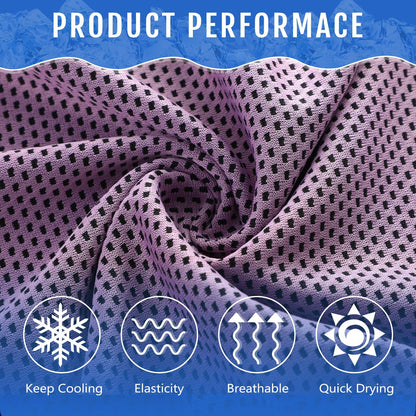 Hosuly 30 Pack Cooling Towels, 40"x12" Ice Breathable Soft Chilly Sweat Rag Microfiber Workout Rags for Gym Cooling Towels for Neck and Face for Yoga Golf Sport Running