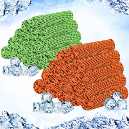 Hosuly 30 Pack Cooling Towels, 40"x12" Ice Breathable Soft Chilly Sweat Rag Microfiber Workout Rags for Gym Cooling Towels for Neck and Face for Yoga Golf Sport Running