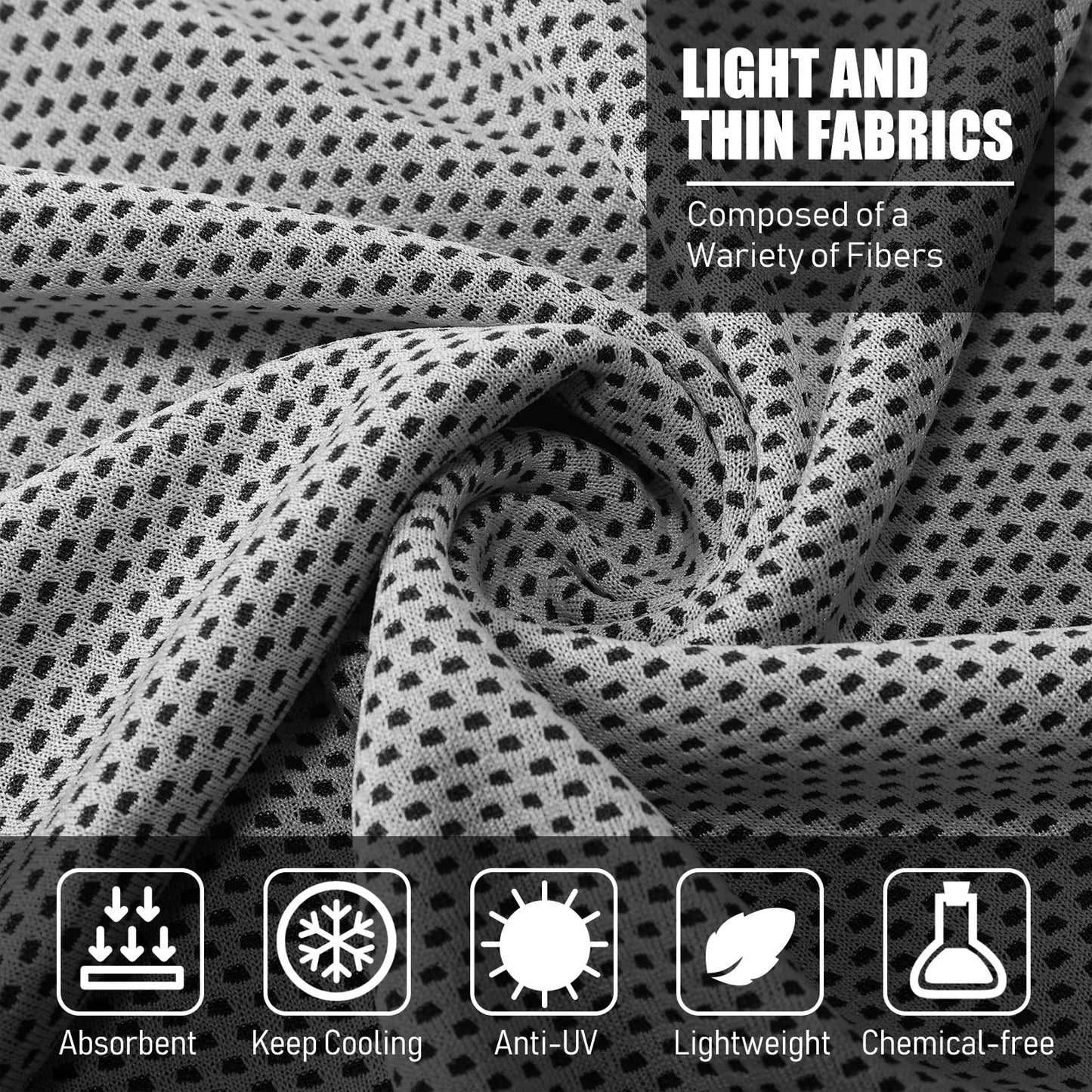 BBTO 100 Pack Cooling Towel - Microfiber Cold Sports Sweat Rags Neck & Face Breathable Ice Chilly Towel for Gym Yoga Golf Workout Beach Accessories