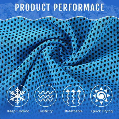 Hosuly 30 Pack Cooling Towels, 40"x12" Ice Breathable Soft Chilly Sweat Rag Microfiber Workout Rags for Gym Cooling Towels for Neck and Face for Yoga Golf Sport Running