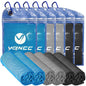 YQXCC 4 Pack Cooling Towels (47"x12"), Ice Cool Neck Towel, Soft Breathable Microfiber for Yoga, Golf, Gym, Running, Camping & Hot Weather