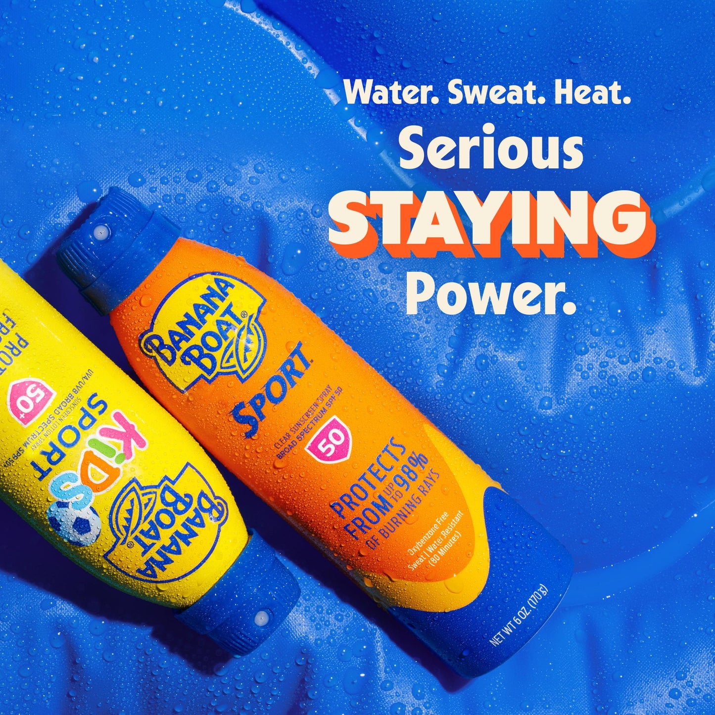 Banana Boat Sport Ultra SPF 50 Sunscreen Spray | Banana Boat Sunscreen Spray SPF 50, Water Resistant, Oxybenzone Free, Sunblock, 6oz each Twin Pack
