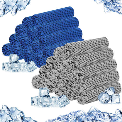 Hosuly 30 Pack Cooling Towels, 40"x12" Ice Breathable Soft Chilly Sweat Rag Microfiber Workout Rags for Gym Cooling Towels for Neck and Face for Yoga Golf Sport Running