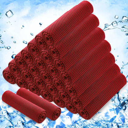 Hosuly 30 Pack Cooling Towels, 40"x12" Ice Breathable Soft Chilly Sweat Rag Microfiber Workout Rags for Gym Cooling Towels for Neck and Face for Yoga Golf Sport Running