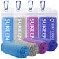 Sukeen 4 Pack Cooling Towels (40"x12"),Ice Towel,Soft Breathable Chilly Towel,Microfiber Towel for Yoga,Sport,Running,Gym,Workout,Camping,Fitness,Workout & More Activities