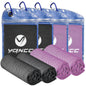 YQXCC 4 Pack Cooling Towels (40"x12"), Ice Cool Neck Towel, Soft Breathable Microfiber for Gym, Yoga, Golf, Running, Camping & All Hot Weather Activities