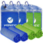 YQXCC 4 Pack Cooling Towels (40"x12"), Ice Cool Neck Towel, Soft Breathable Microfiber for Gym, Yoga, Golf, Running, Camping & All Hot Weather Activities
