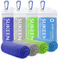 Sukeen 4 Pack Cooling Towels (40"x12"),Ice Towel,Soft Breathable Chilly Towel,Microfiber Towel for Yoga,Sport,Running,Gym,Workout,Camping,Fitness,Workout & More Activities