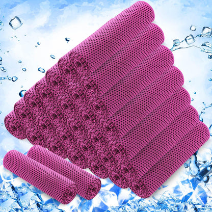 Hosuly 30 Pack Cooling Towels, 40"x12" Ice Breathable Soft Chilly Sweat Rag Microfiber Workout Rags for Gym Cooling Towels for Neck and Face for Yoga Golf Sport Running