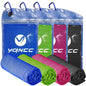 YQXCC 4 Pack Cooling Towels (47"x12"), Ice Cool Neck Towel, Soft Breathable Microfiber for Yoga, Golf, Gym, Running, Camping & Hot Weather