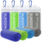 Sukeen [4 Pack Cooling Towel (40"x12"), Soft Breathable Chilly Microfiber Towel for Yoga,Sport,Running,Gym,Workout,Camping,Fitness,Workout & More Activities