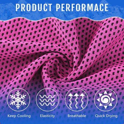 Hosuly 30 Pack Cooling Towels, 40"x12" Ice Breathable Soft Chilly Sweat Rag Microfiber Workout Rags for Gym Cooling Towels for Neck and Face for Yoga Golf Sport Running