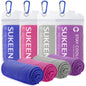 Sukeen 4 Pack Cooling Towels (40"x12"),Ice Towel,Soft Breathable Chilly Towel,Microfiber Towel for Yoga,Sport,Running,Gym,Workout,Camping,Fitness,Workout & More Activities