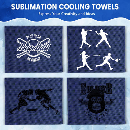 Hosuly 30 Pack Cooling Towels, 40"x12" Ice Breathable Soft Chilly Sweat Rag Microfiber Workout Rags for Gym Cooling Towels for Neck and Face for Yoga Golf Sport Running