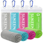 Sukeen [4 Pack Cooling Towel (40"x12"), Soft Breathable Chilly Microfiber Towel for Yoga,Sport,Running,Gym,Workout,Camping,Fitness,Workout & More Activities