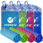 YQXCC 4 Pack Cooling Towels (47"x12"), Ice Cool Neck Towel, Soft Breathable Microfiber for Yoga, Golf, Gym, Running, Camping & Hot Weather