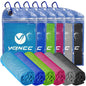 YQXCC 4 Pack Cooling Towels (47"x12"), Ice Cool Neck Towel, Soft Breathable Microfiber for Yoga, Golf, Gym, Running, Camping & Hot Weather