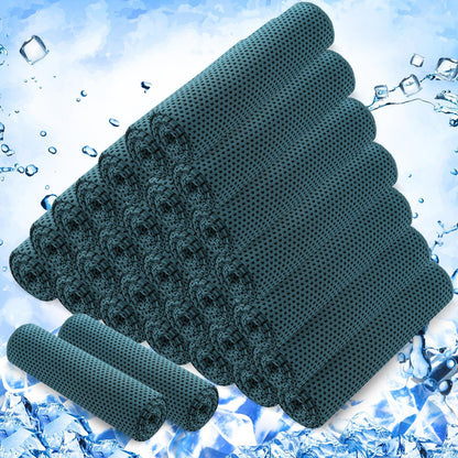 Hosuly 30 Pack Cooling Towels, 40"x12" Ice Breathable Soft Chilly Sweat Rag Microfiber Workout Rags for Gym Cooling Towels for Neck and Face for Yoga Golf Sport Running