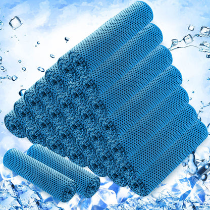 Hosuly 30 Pack Cooling Towels, 40"x12" Ice Breathable Soft Chilly Sweat Rag Microfiber Workout Rags for Gym Cooling Towels for Neck and Face for Yoga Golf Sport Running