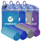YQXCC 4 Pack Cooling Towels (40"x12"), Ice Cool Neck Towel, Soft Breathable Microfiber for Gym, Yoga, Golf, Running, Camping & All Hot Weather Activities