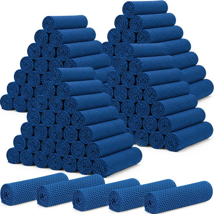BBTO 100 Pack Cooling Towel - Microfiber Cold Sports Sweat Rags Neck & Face Breathable Ice Chilly Towel for Gym Yoga Golf Workout Beach Accessories