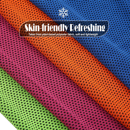 Pack of 20 Cooling Towel 40x12'' Ice Towel for Neck and Face Microfiber Chilly with Bag Breathable Yoga Gym Stay Cool Towels Sweat Rag for Workout Running Camping Pilates Beach, Dark Blue