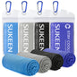 Sukeen 4 Pack Cooling Towels (40"x12"),Ice Towel,Soft Breathable Chilly Towel,Microfiber Towel for Yoga,Sport,Running,Gym,Workout,Camping,Fitness,Workout & More Activities