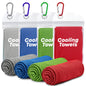 4 Pack Cooling Towels (40"x 12"), Soft Breathable Gym Towels, Outdoors Ice Towel for Neck and Face, Camp Essentials Microfiber Sweat Towels for Gym, Run, Yoga, Workout, Travel, Climb