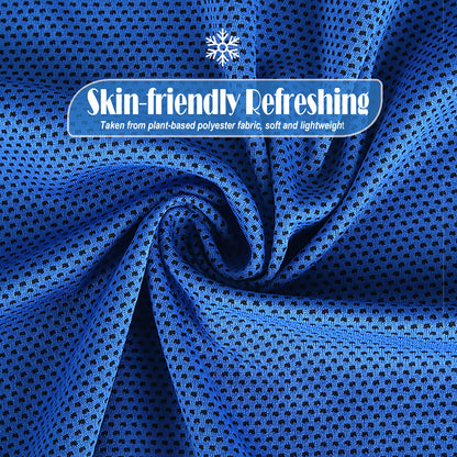 Pack of 20 Cooling Towel 40x12'' Ice Towel for Neck and Face Microfiber Chilly with Bag Breathable Yoga Gym Stay Cool Towels Sweat Rag for Workout Running Camping Pilates Beach, Dark Blue