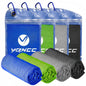 YQXCC 4 Pack Cooling Towels (40"x12"), Ice Cool Neck Towel, Soft Breathable Microfiber for Gym, Yoga, Golf, Running, Camping & All Hot Weather Activities