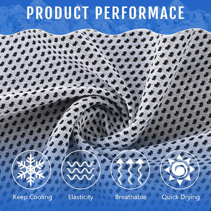 Hosuly 30 Pack Cooling Towels, 40"x12" Ice Breathable Soft Chilly Sweat Rag Microfiber Workout Rags for Gym Cooling Towels for Neck and Face for Yoga Golf Sport Running