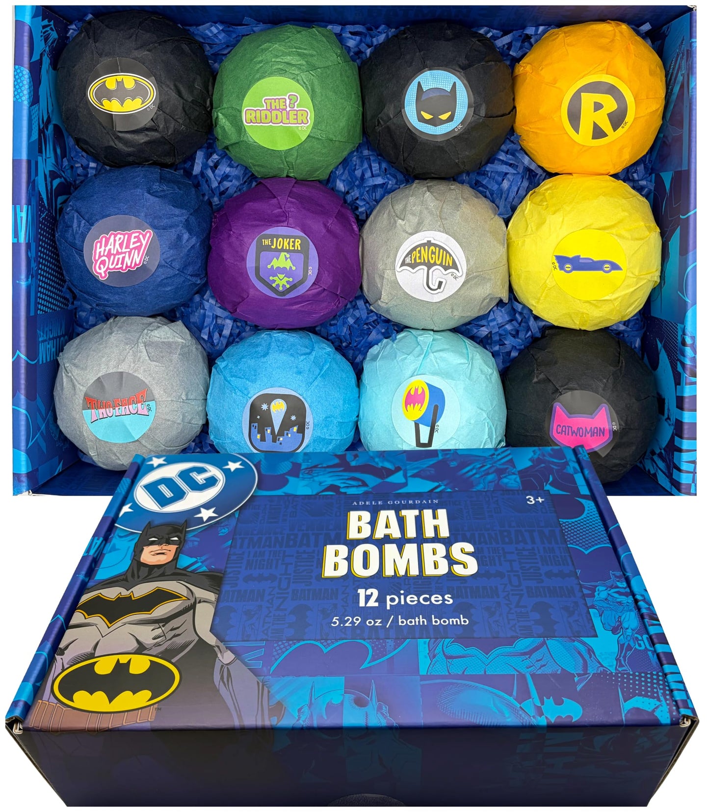 XXXL Bath Bombs for Women Gift Set, 7 Pack, Spa Scents, Adelegourdain | 7 Scents - Arrives in Gift Box - XXXL (200g) - Long-lasting Fizz & Scent - Non-Staining - For Birthdays, Mothersday and More