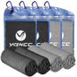 YQXCC 4 Pack Cooling Towels (40"x12"), Ice Cool Neck Towel, Soft Breathable Microfiber for Gym, Yoga, Golf, Running, Camping & All Hot Weather Activities